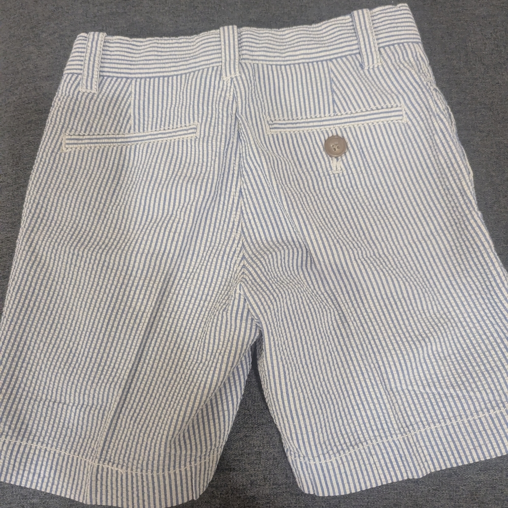 Crewcuts Blue and White Striped Kids Shorts - Picture 2 of 3